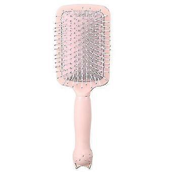 Peigne cylindrique à coussin d'air en forme de tête de chat mignon, peigne à friser massant et généreux, 1 pièce, rose Sh-XY