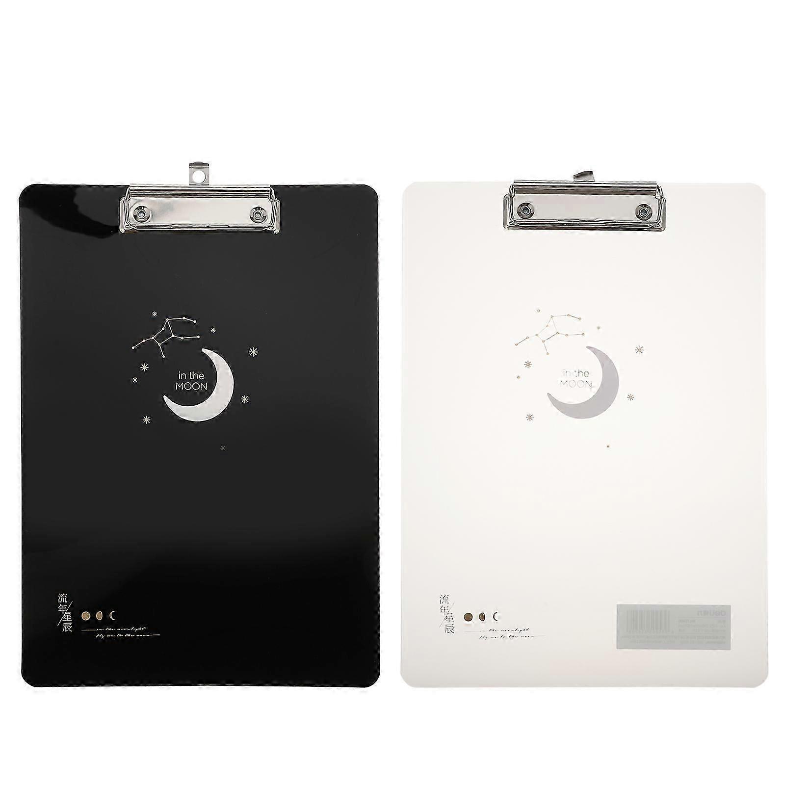 2pcs Plastic Clipboards A4 File Holder Document Organizers Document Folder Clips