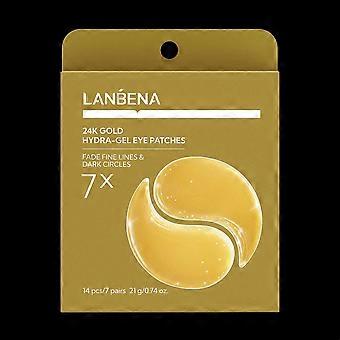 Hydra-Gel Eye Patches, Retinol/VC/24K Gold Under Eye Masks For Anti-Aging & Hydration,7-pairs