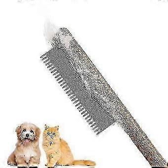 Haustierkamm aus Holz für Katzen, Hunde & Kaninchen - sanfte Pflegebürste für Kleintiere