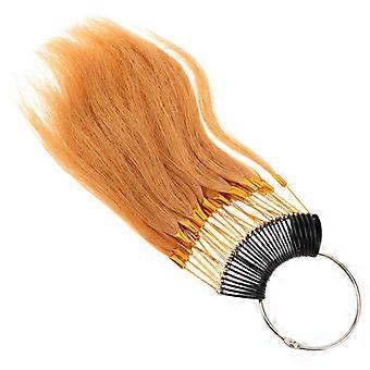 Pure Human Hair Color Samples for Salon Dye Practice 1Set Light Brown Rings