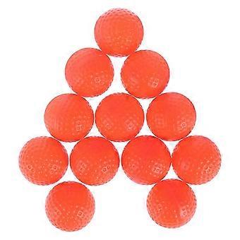 12 palline sportive per allenamento indoor e outdoor, per esercizi, da campo, da golf (arancione)