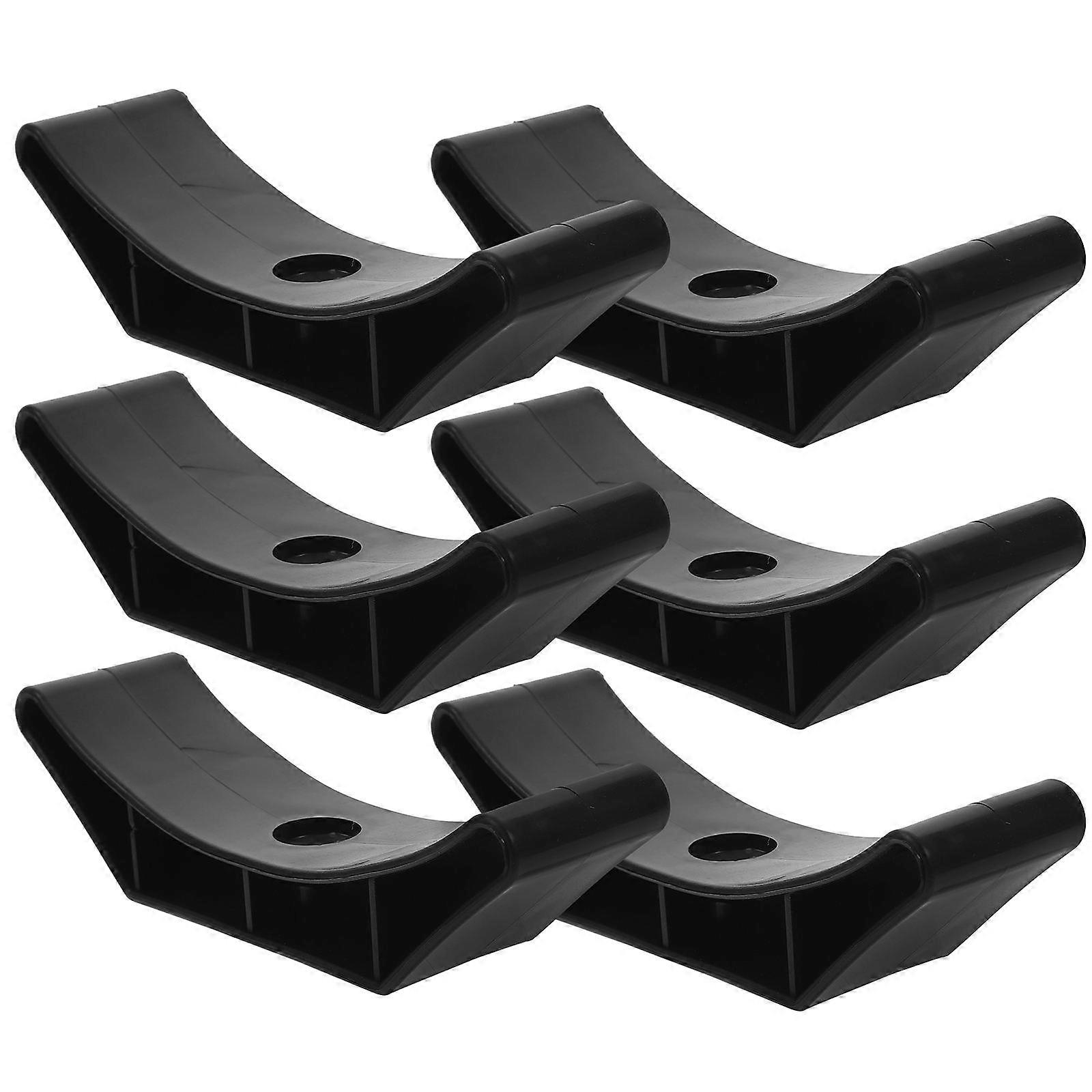 Black Dumbbell Rack PP Material Saddle Rack 6Pcs for Exercise Use