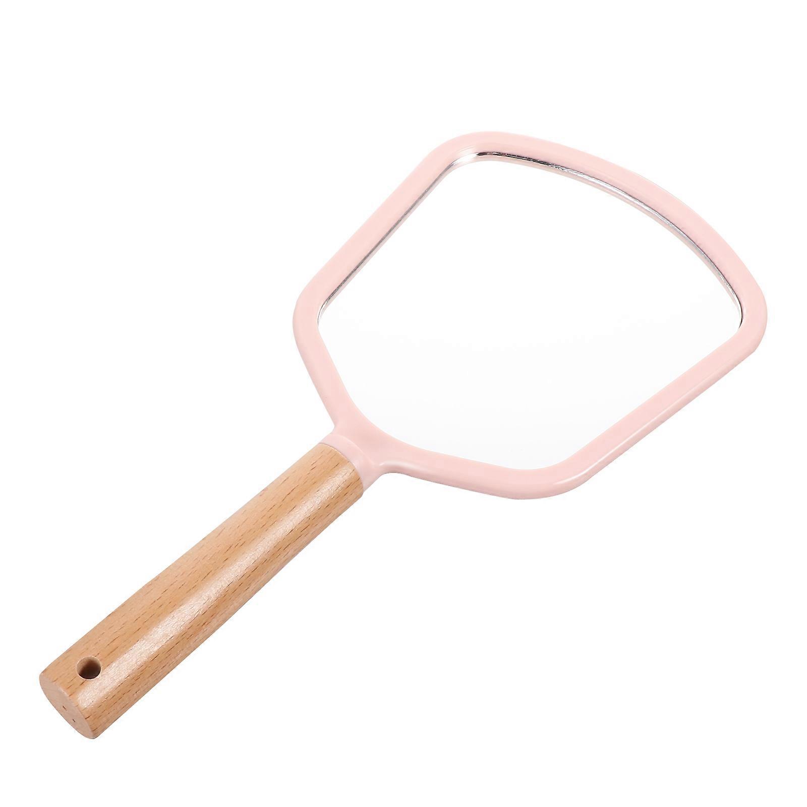 Makeup Mirror Solid Wood for Makeup Use 1Pcs Handheld Portable