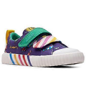 Clarks Foxing Mix T Kids Infant Canvas Shoes