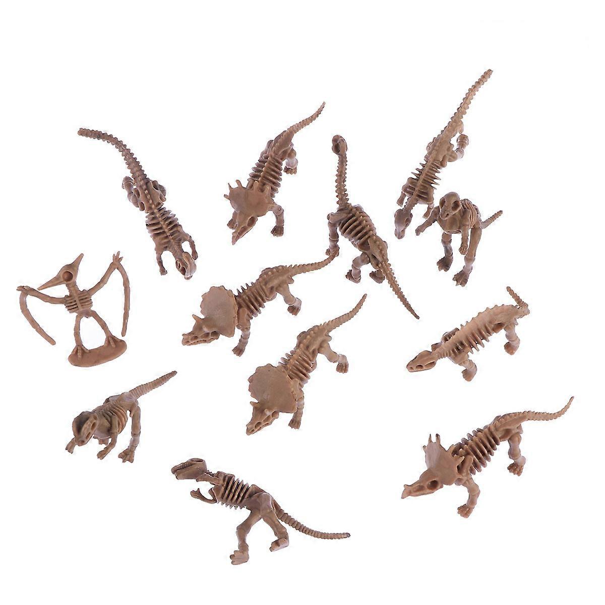 Figuras de esqueletos de dinosaurios para niños, juego de 12 modelos de dinosaurios surtidos