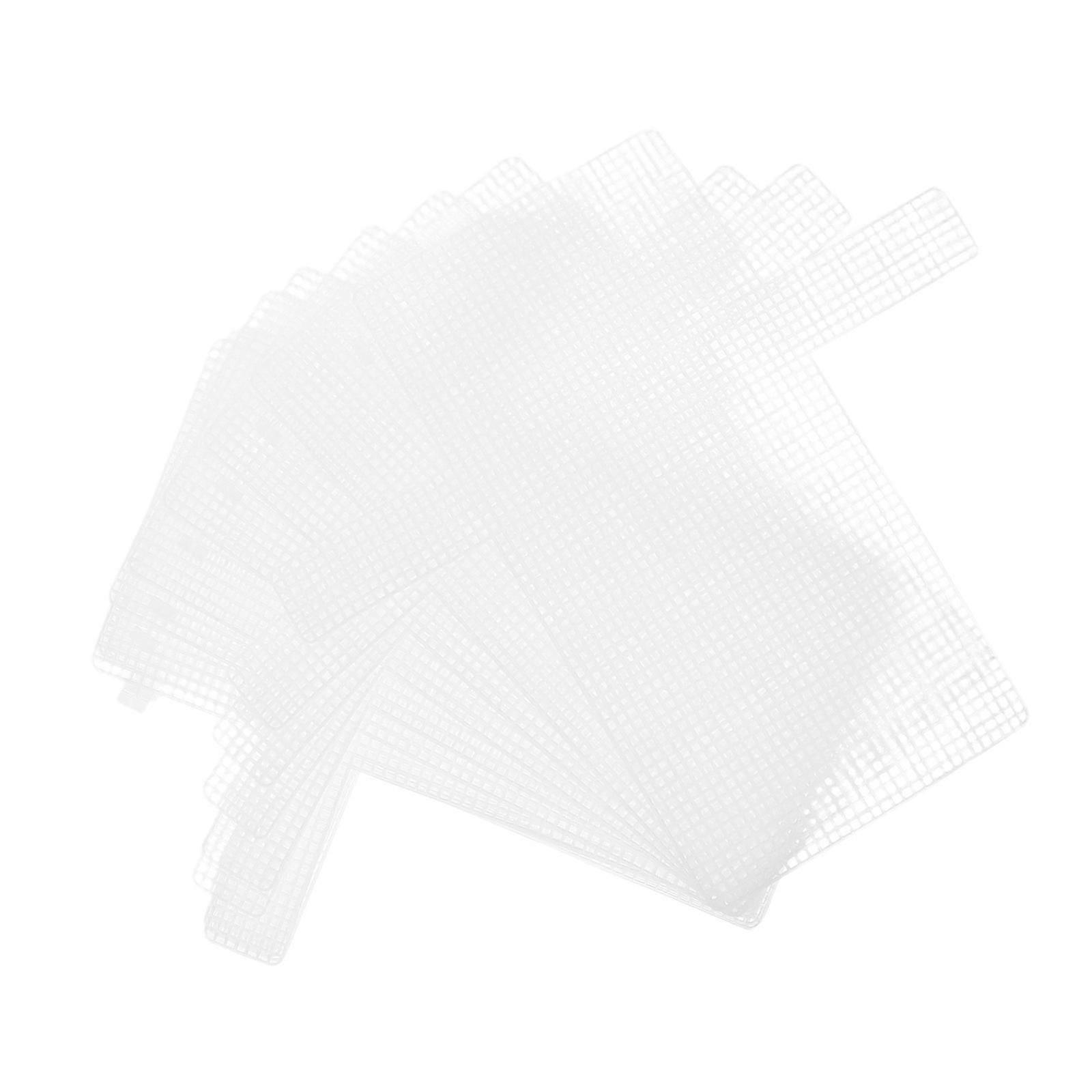 White Plastic Mesh Canvas Sheets for DIY Bag Making 20Pcs Kit