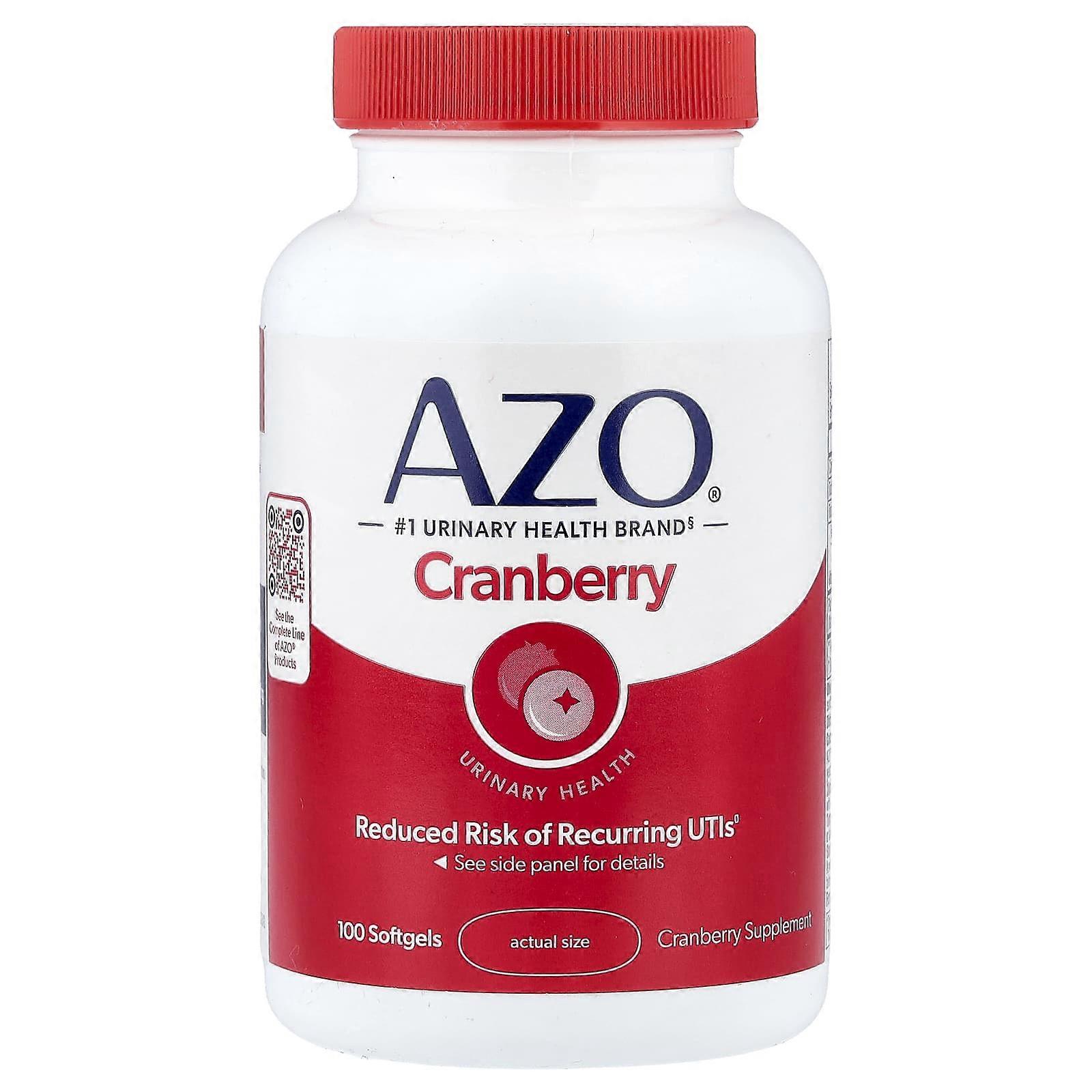 AZO, Cranberry, Urinary Health, 100 Softgels, 2-Pack