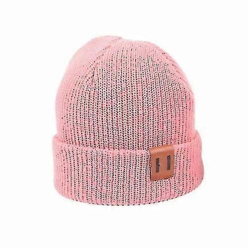 Erwachsene Strickmütze Mütze Rosa Wintermütze