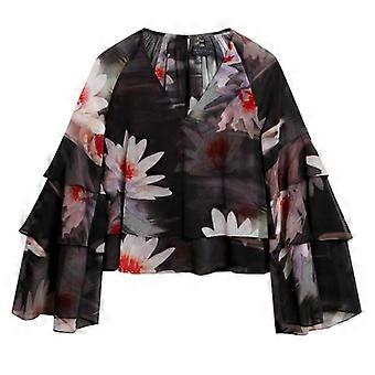 Ted Baker Womens/Ladies V Neck Loose Ruffle Blouse
