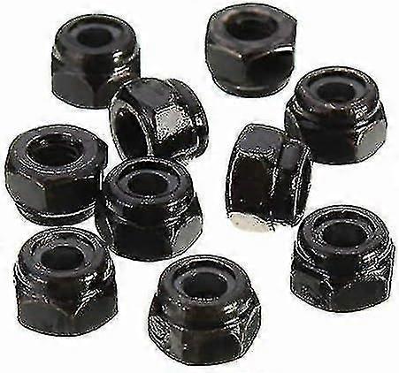 10pcs Acier au carbone Autobloquant Hex Nut Nylon Insert M8