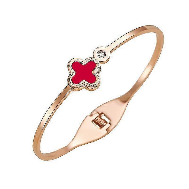 Bracelets Feuille Jonc Bijoux Rouge