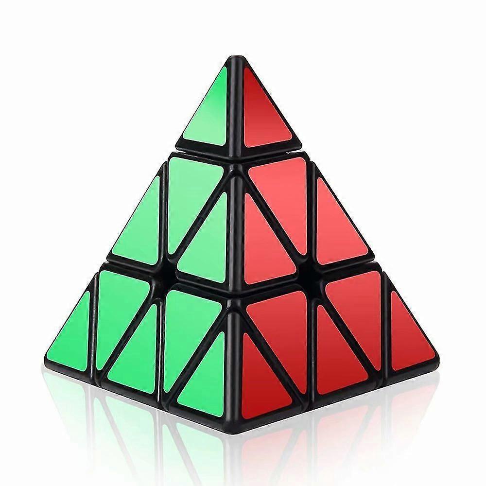Speed Cube, 3x3x3 Pyramid Speed Cube Triangle Puzzle Magic Cube Enhanced Edition - Turns Quicker