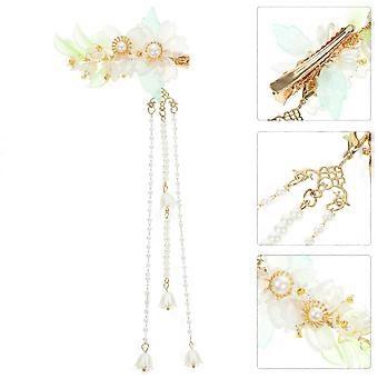 2 pcs Flower Hair Clips Tassel Hair Clips Chinese Style Hair Clips Women Decorative Hair Clips