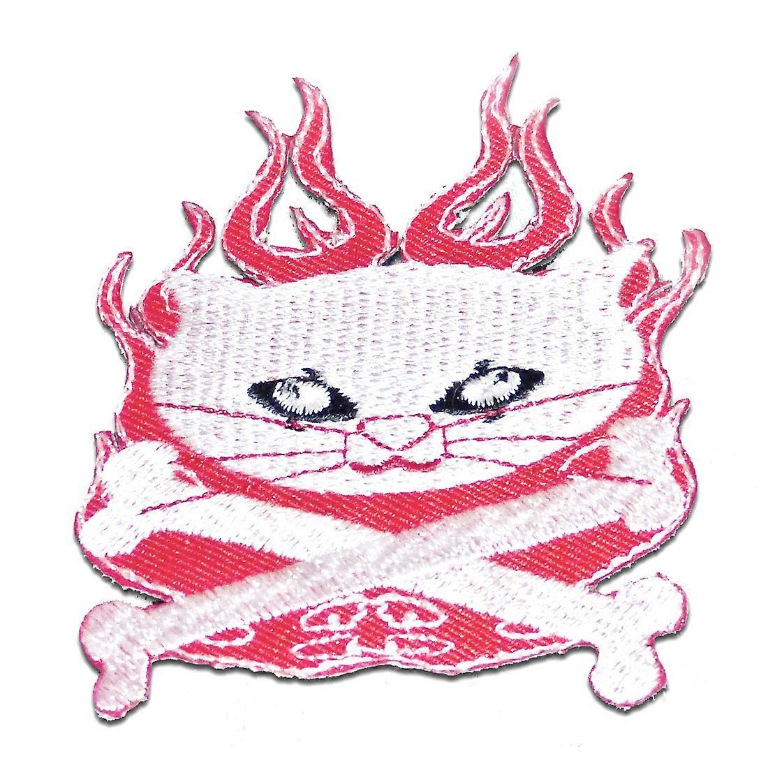 Patch Cat Bone Red 6,5x7,5 Patch Iron On Patch