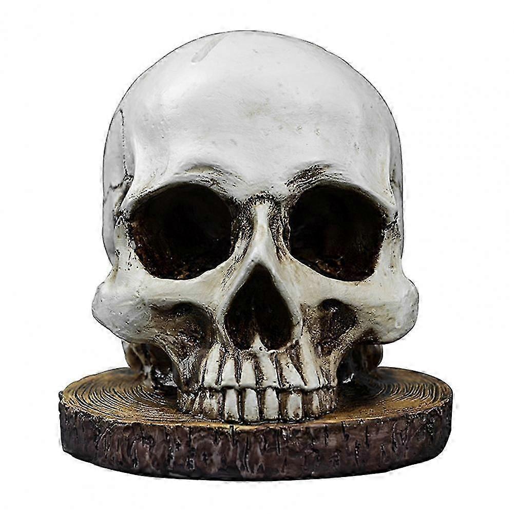 Spooky Skeleton Head Knife Stand with 7 Slots