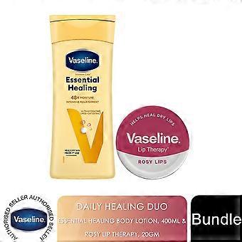 Vaseline Essential Healing Duo Intensive Body Lotion 400ml & RosyLip Therapy 20g