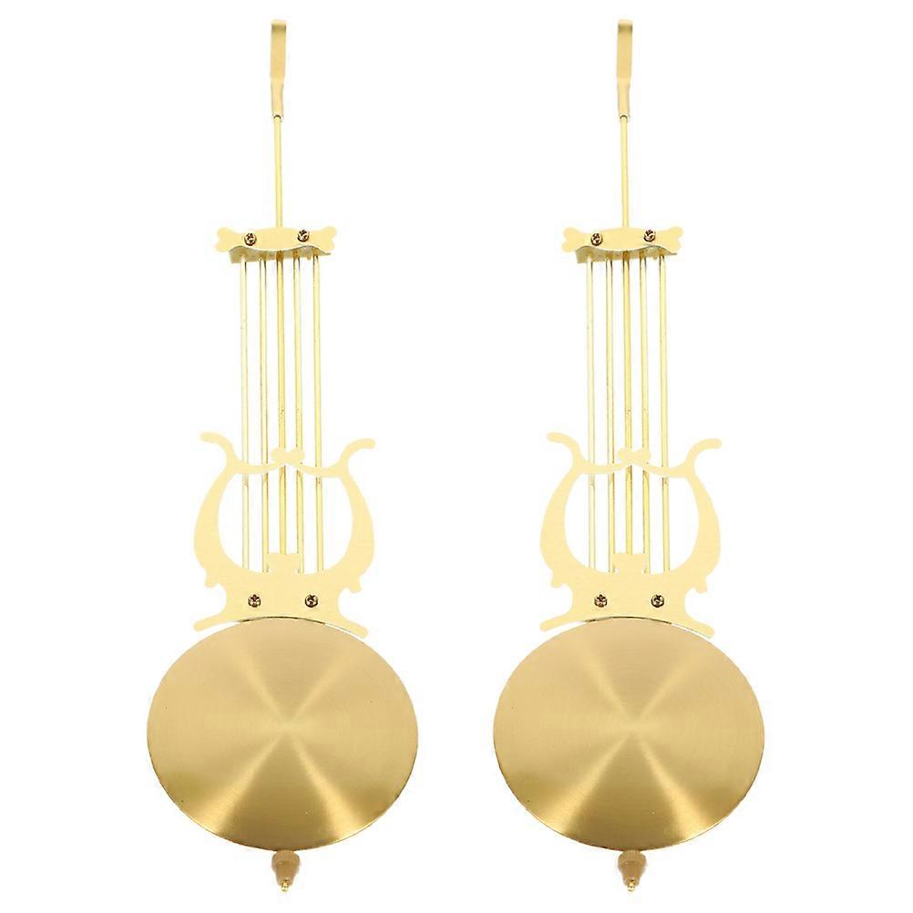 2Pcs Clock Pendulum Part Replacement Pendulum for Wall Clock Decorative Clock Pendulum Wall Clock Part Golden