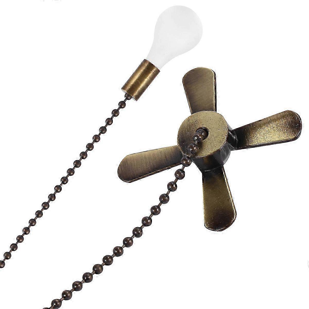 2pcs Ceiling Fan Chain Pulling Switch Pendant Lamp Cable Pull Chain Extension