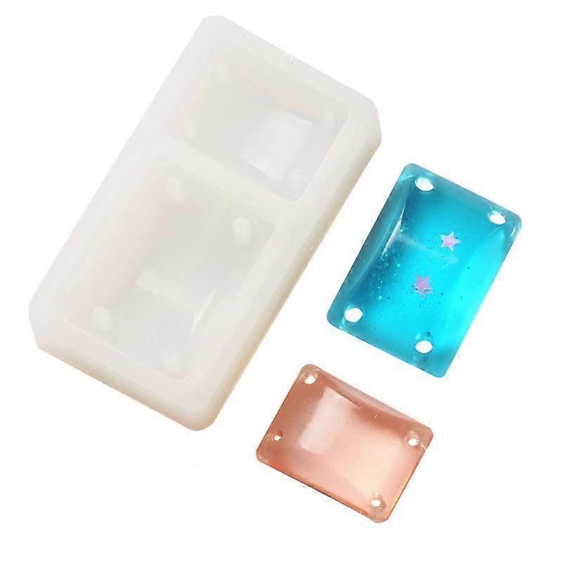 Square necklace pendant shape crystal drop gum mold - 1PC