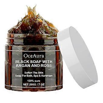 Morocco Black Soaps Morocco Body Exfoliators With Argans Rose Moisturizing Exfoliating Scrub for Body Face Hand Foot