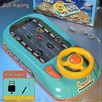 Childrens Steering Wheel Driving Toy Dodge Vehicle Electronic Simulation Adventure Game With Music Sound Effects For Kids Baby YTQ