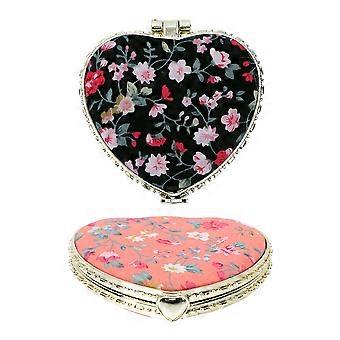 Vintage Foldable Makeup -Shaped for Makeup 2Pcs Compact Mirrors