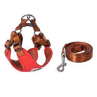 Puppy Harness Four-Point Adjustable Breathable Mesh Vest Chest Back Body Shape Fit Harness