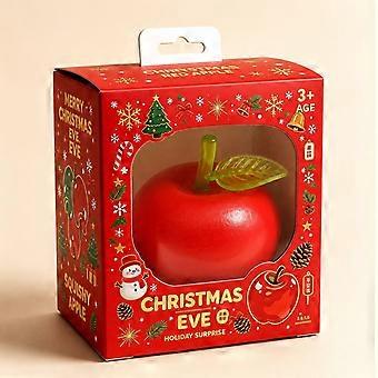 Maçã de Natal de pelúcia macia, bola antiestresse de maçã de crescimento lento, brinquedo sensorial de fruta para alívio do estresse, decoração fofa para mesa de escritório, presente de Natal.