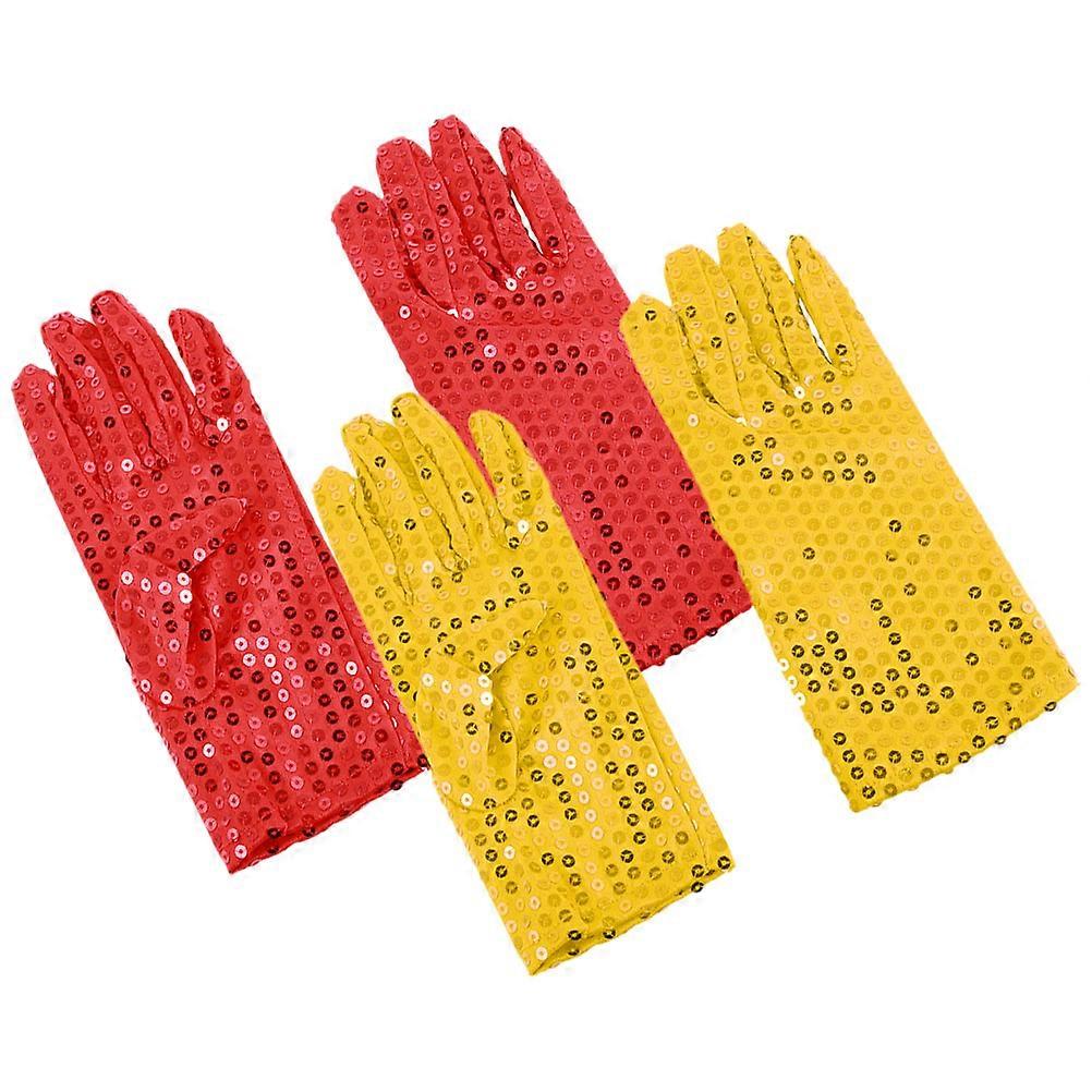Glitter Gloves Sequin Gloves for Performance 10Pairs Party Dance Accessory