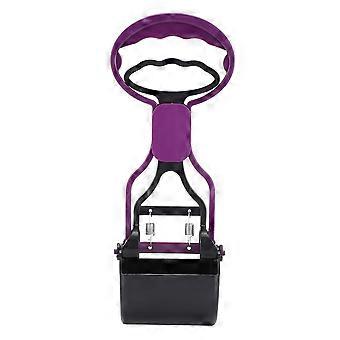 Pets Pooper Scooper Pick Up Cat Dog Faece Outdoor Animal Waste Cleaning Picker ToolPurple
