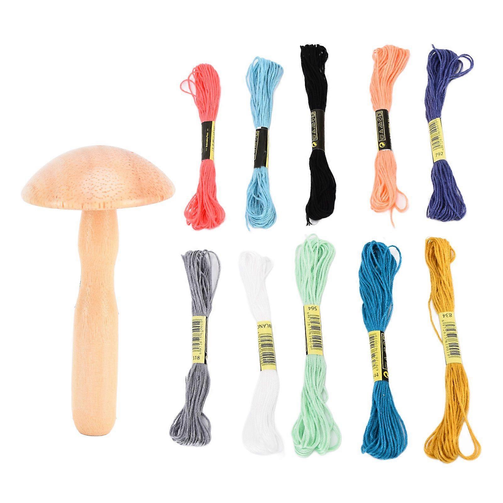 Embroidery Thread Set Tool Multifunctional Colorful Punching Needle Embroidery Kit