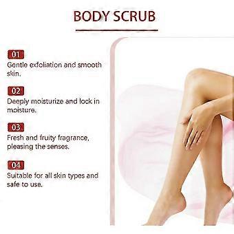 Bodyscrubcrème met fruitgeur, AHA-fruitzuur exfoliant, diep reinigend, verhelderend, hydraterend en exfoliërend voor het hele lichaam.
