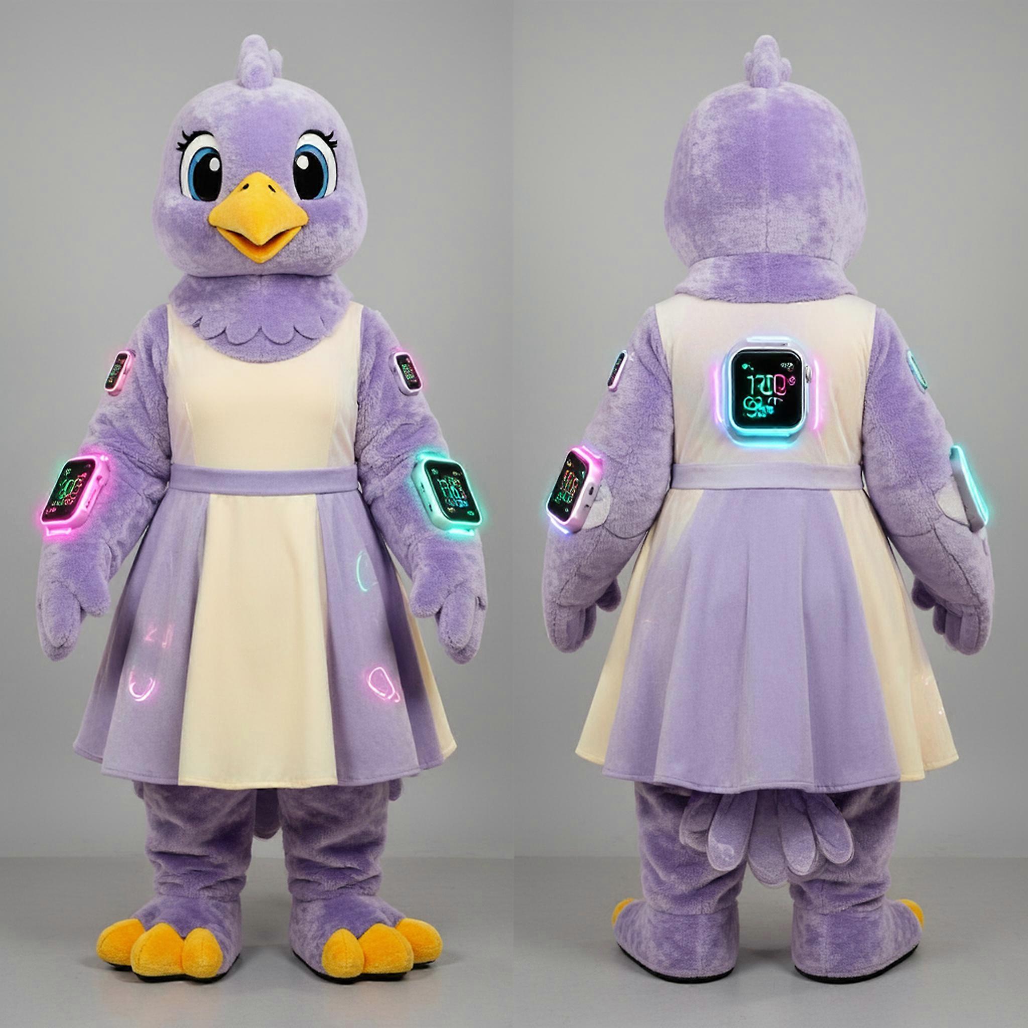 MASTICOT Lavender Plush Dove Mascot
