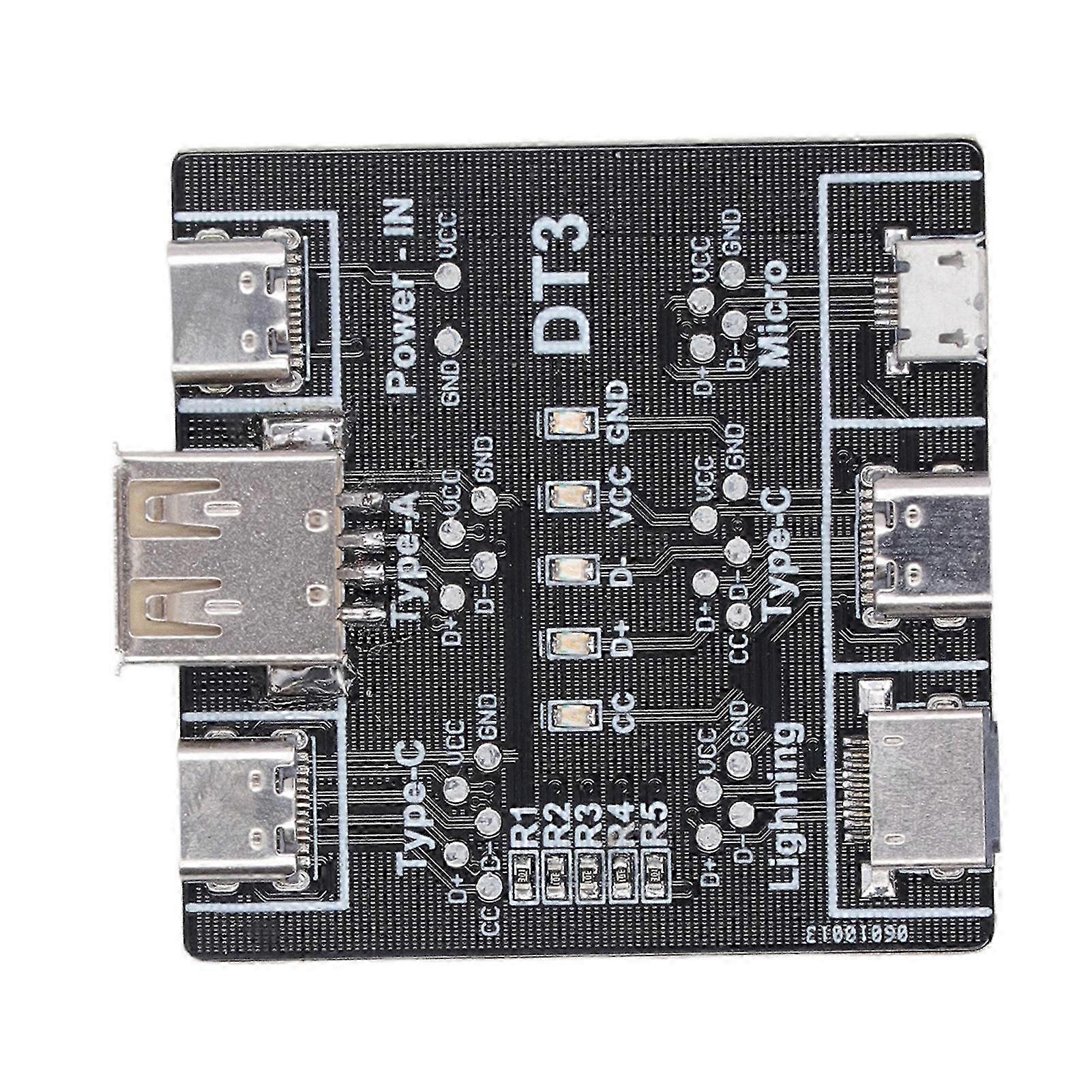 Data Cable Detection Board Sensitive Accurate Multiple Protection USB Cable Tester for Type C
