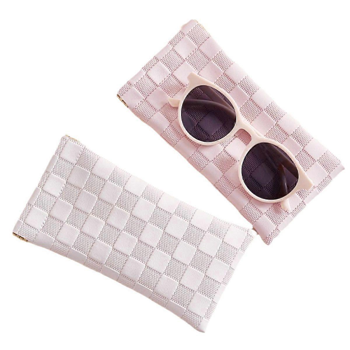 Squeeze-Top Sunglasses Pouch Double-Layer Travel Accessory