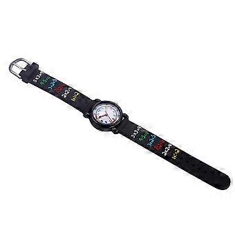 Waterproof Kids Watch Cartoon Wrist Watch Quartz Creative Black