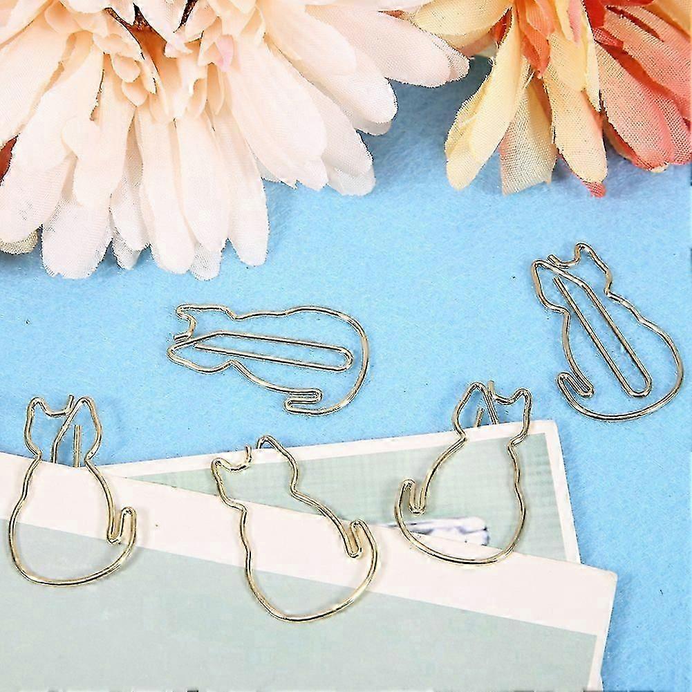 12 Pack Unique Stylish Cat-Shaped Thickened Multifunctional Paper Clips, Dimension: 3x2cm