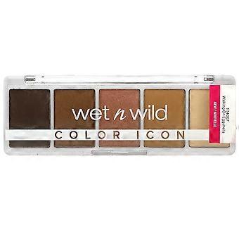 4 x wet n wild, Color Icon, 5-Pan Shadow Palette, 1114067 Walking On Eggshells, 0.21 oz (6 g)