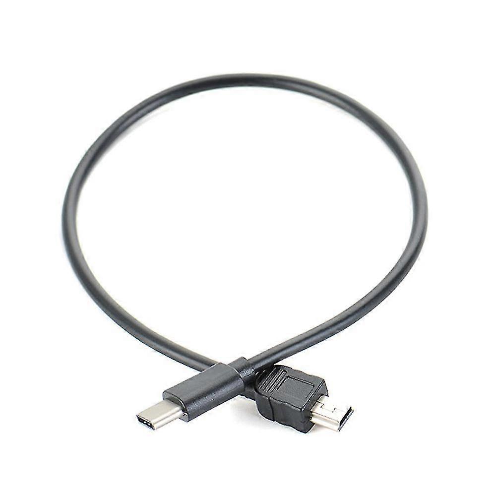 30cm Type C to Mini USB OTG Conversion Cable, Black, for Data Transfer
