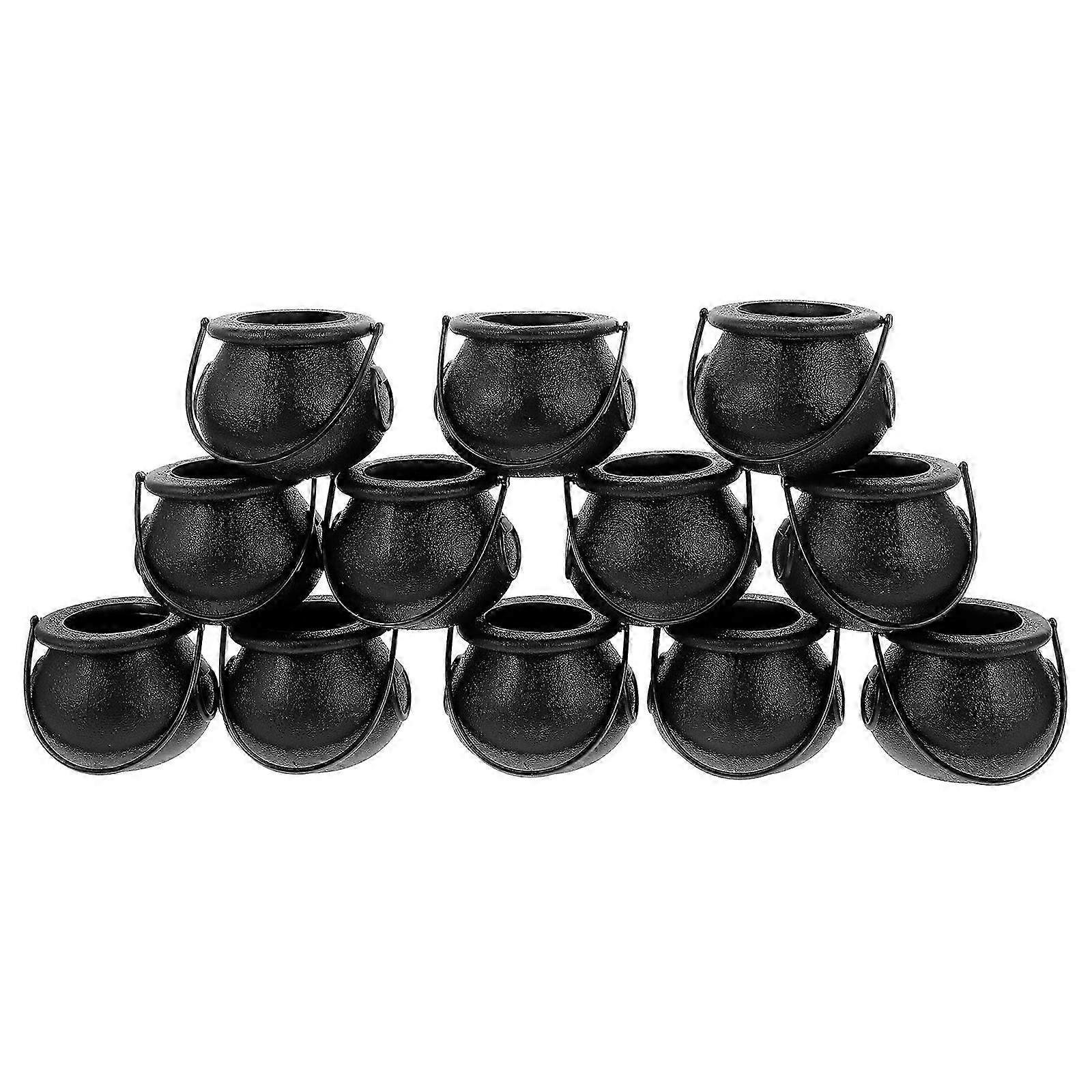 12Pcs Halloween Candy Bucket Small Witch Cauldron