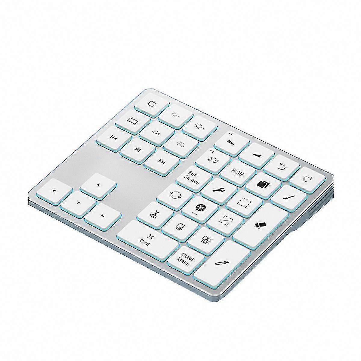 Rechargeable Bluetooth Keypad with Backlit for Procreate Drawing Shortcuts