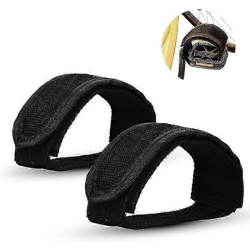 Black Adjustable Toe Straps Nylon Durable