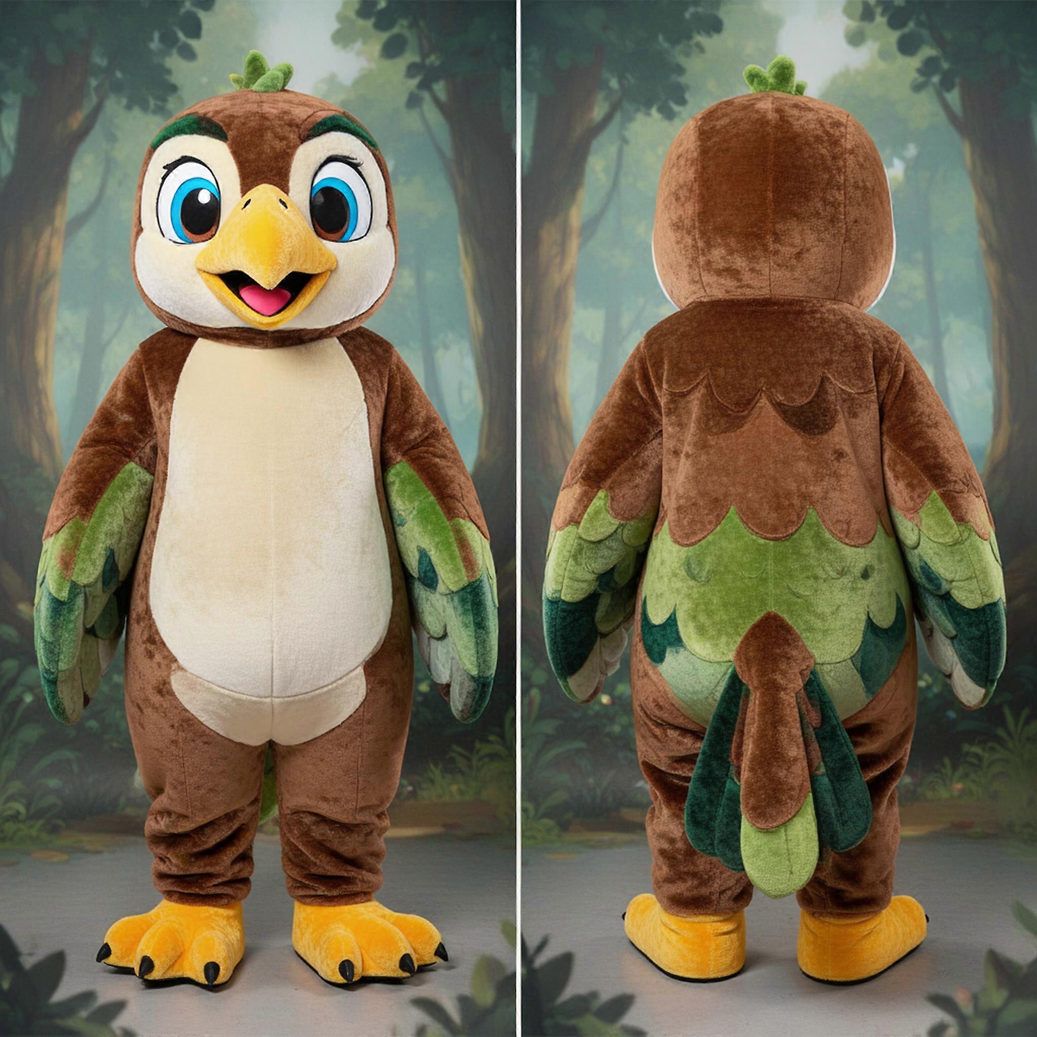 MASTICOT Forest Green Soaring Falcon Mascot
