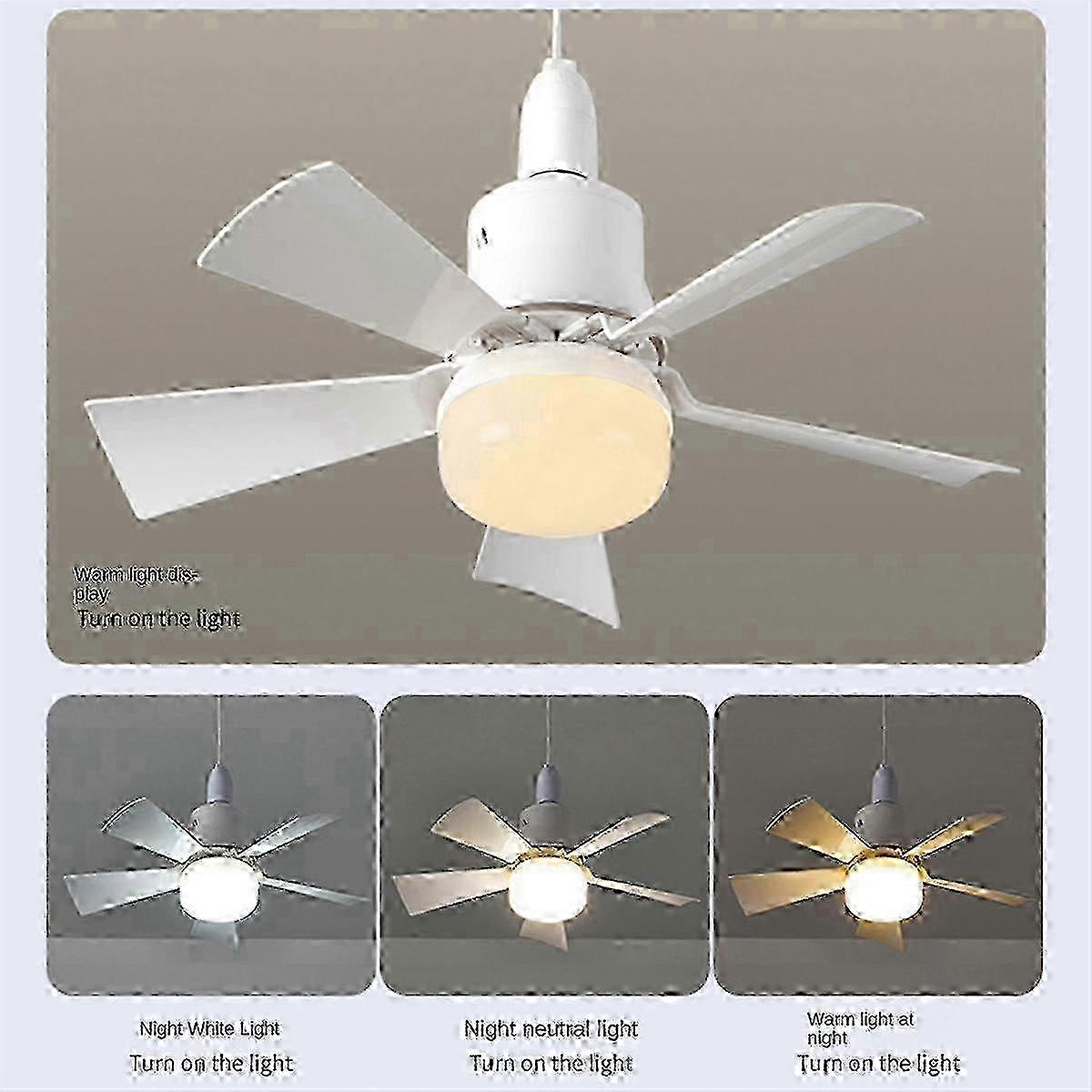 Socket Fan Light with Remote Control, Ceiling Fan for E27 Base, Suitable for Small Spaces