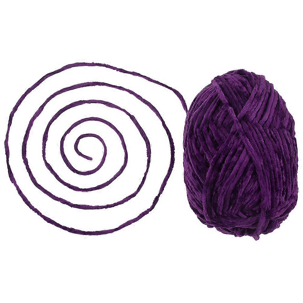 Fil épais à tricoter à la main pour travaux manuels et couture domestique, 1 pelote violette douce et souple