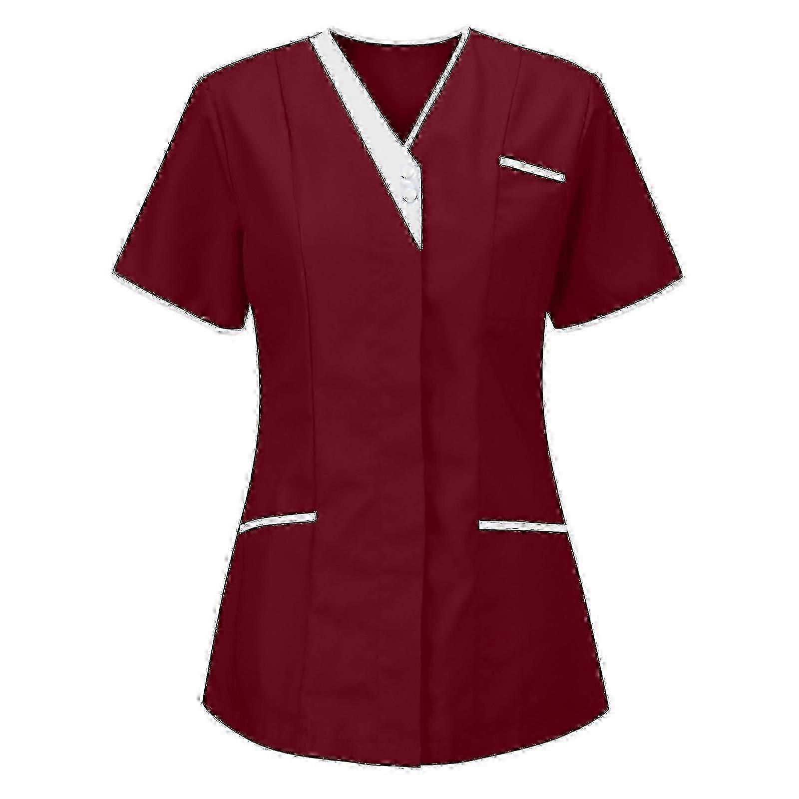 Soft Polyester V-Neck Scrub Top