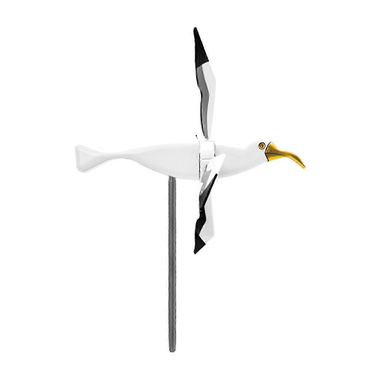 Rotating Seagull Garden Wind Spinner