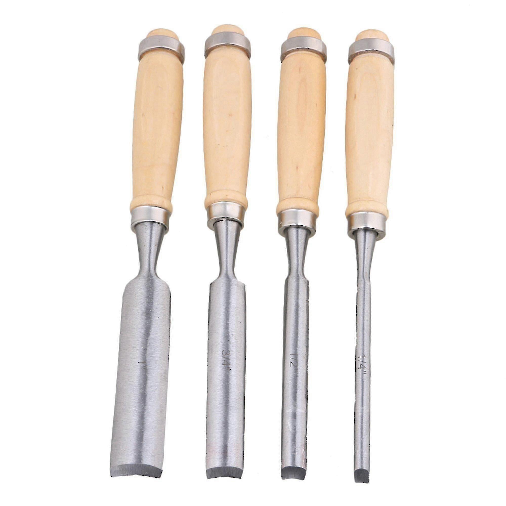Carving Chisels Gouges 4pcs Wood Carving Tool 6mm/12mm/18mm/24mm Chisel Width Semi-circular