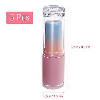 DIY Lip Balm Tube Transparent Gradient Lipstick 5Pcs Empty Containers